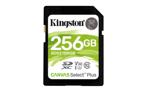 Kingston Technology 256GB SDXC Canvas Select Plus 100R C10 UHS-I U3 V30