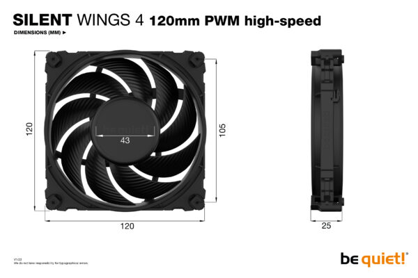 be quiet! SILENT WINGS 4 | 120mm PWM high-speed Computergehäuse Ventilator 12 cm Schwarz 1 Stück(e) - Image 5