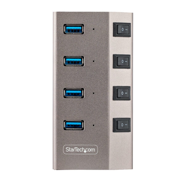 StarTech.com 4-Port USB 3.0 Hub Mit Netzteil Und Individuellen Ein/Aus Schaltern, USB-C/A 3.1 Auf 4x USB-A, 5Gbit/s USB Splitter/Verteiler Mit Eigener Stromversorgung - Image 5