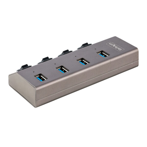 StarTech.com 4-Port USB 3.0 Hub Mit Netzteil Und Individuellen Ein/Aus Schaltern, USB-C/A 3.1 Auf 4x USB-A, 5Gbit/s USB Splitter/Verteiler Mit Eigener Stromversorgung - Image 2