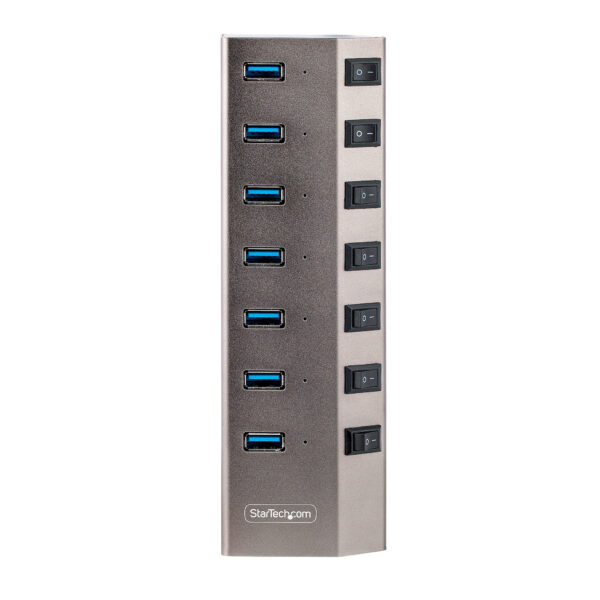 StarTech.com 7-Port USB 3.0 Hub Mit Netzteil Und Individuellen Ein/Aus Schaltern, USB-C/A 3.1 Auf 7x USB-A, 5Gbit/s USB Splitter/Verteiler Mit Eigener Stromversorgung - Image 5