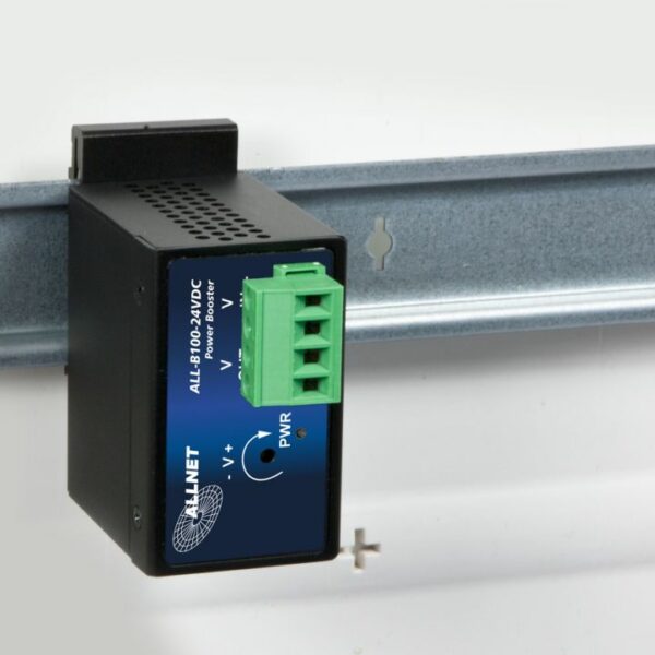 ALLNET ALL-B100-24VDC / Power-Booster 24VDC to 48~55VDC max. 95W HUT/DIN-Mounting