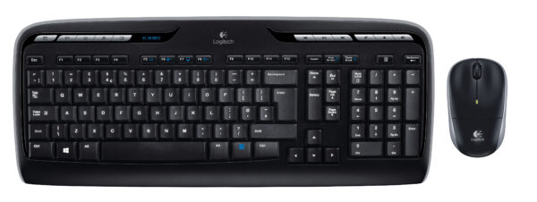 Logitech Wireless Combo MK330 Tastatur Maus enthalten Büro USB QWERTY US International Schwarz