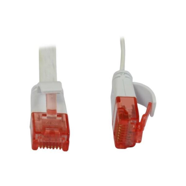 Patchkabel RJ45, CAT6 250Mhz, 5m weiss, UTP(U/UTP), PVC, Flach, Synergy 21,