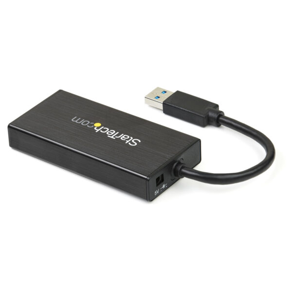 StarTech.com 3-Port USB 3.0 (5Gbps) Hub mit Gigabit Ethernet Adapter aus Aluminium - Image 2