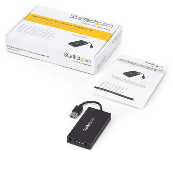 StarTech.com USB 3.0 auf DisplayPort Adapter - 4K 30Hz Ultra HD - DisplayLink zertifiziert - USB Typ-A zu DP Adapter Konverter für Monitor - Externe Video & Grafikkarte - Mac & Windows - Image 6