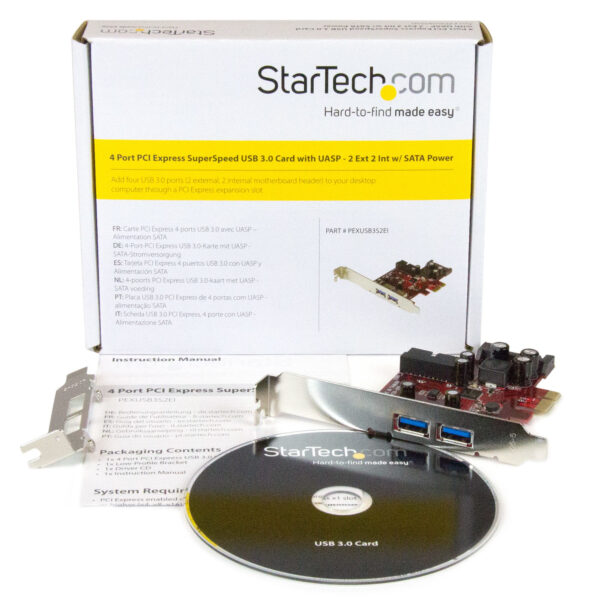 StarTech.com 4 Port USB 3.0 PCI Express-Karte - 2 Externe und 2 Interne mit SATA Power - Image 5