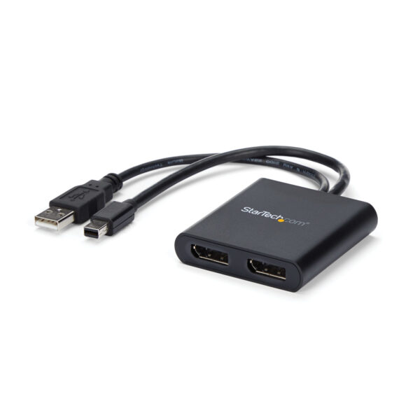 StarTech.com 2-Port Multi-Monitor-Adapter - Mini DisplayPort auf 2x DisplayPort MST Hub - Dual 4K 30Hz - Video Splitter für den erweiterten Desktop-Modus nur auf Windows-PCs - mDP 1.2 auf 2x DP - Image 2