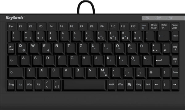 KeySonic ACK-595C+ Tastatur Büro USB QWERTZ Deutsch Schwarz