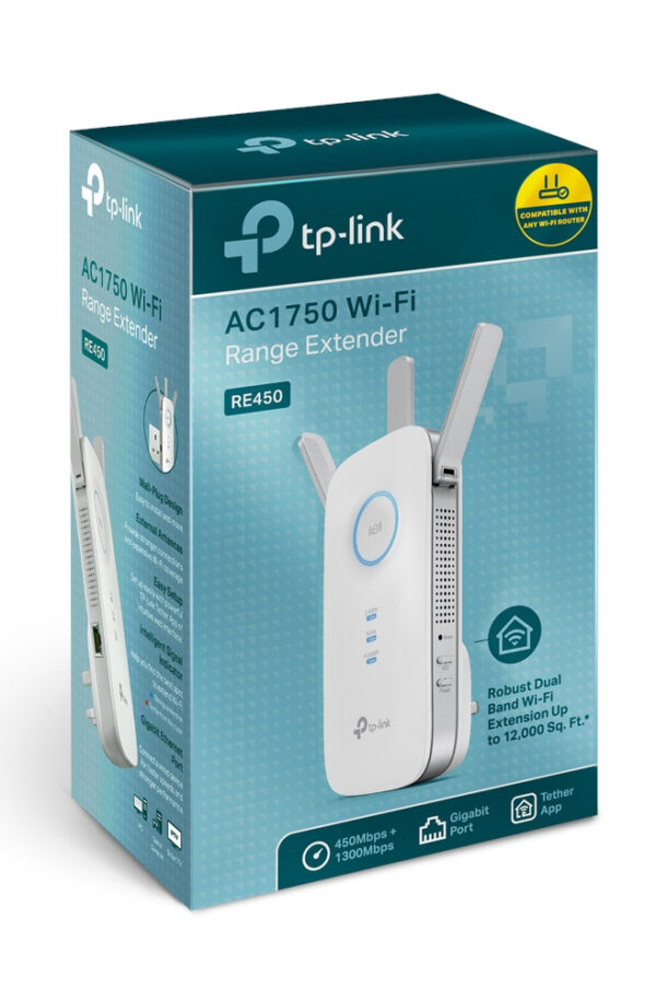 TP-Link RE450 Netzwerk-Repeater Weiß 10, 100, 1000 Mbit/s - Image 3