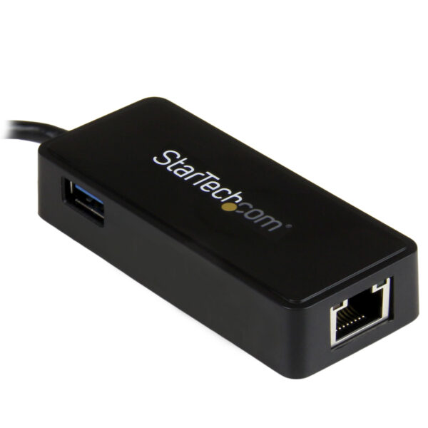 StarTech.com USB-C auf Gigabit Netzwerkadapter mit extra USB Anschluss - Schwarz - Image 3