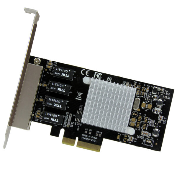 StarTech.com 4 Port PCI Express Gigabit Ethernet Netzwerkkarte - Intel I350 NIC - Image 2