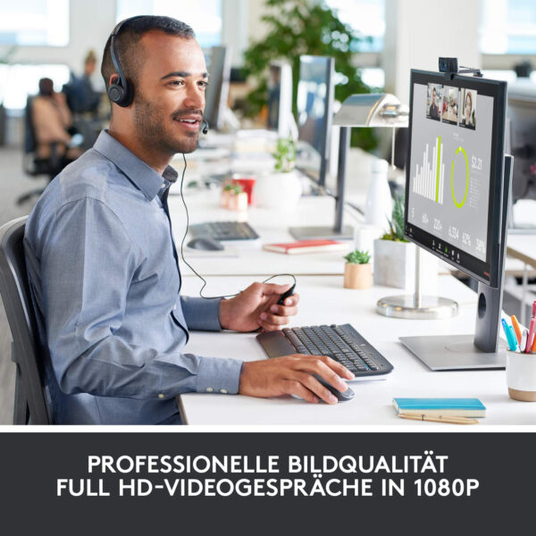 Logitech Hd Pro C920 Webcam 3 MP 1920 x 1080 Pixel USB 2.0 Schwarz - Image 3