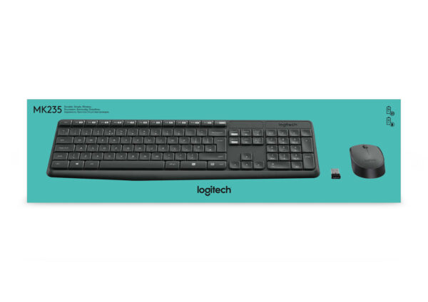 Logitech MK235 Tastatur Maus enthalten Haus USB QWERTZ Deutsch Grau - Image 2