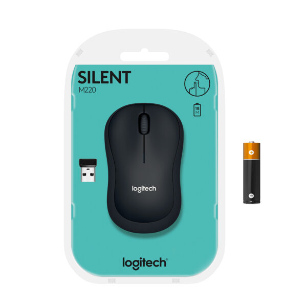 Logitech M220 Silent Maus Büro Beidhändig RF Wireless Optisch 1000 DPI - Image 4