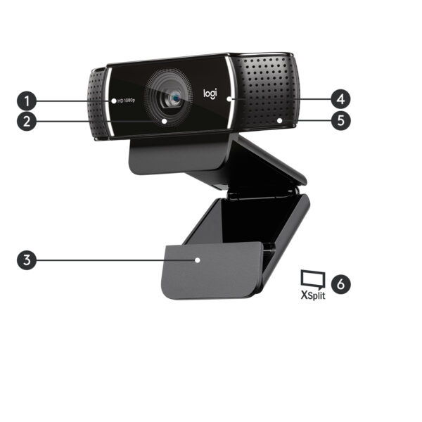 Logitech C922 Pro Stream Webcam 1920 x 1080 Pixel USB Schwarz - Image 6