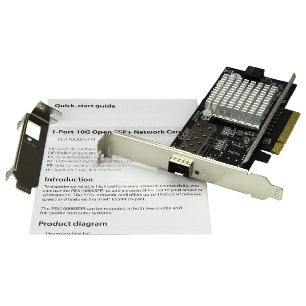 StarTech.com 1 Port 10G Open SFP+ Netzwerkkarte - PCIe - Intel Chip - MM/SM - Image 5