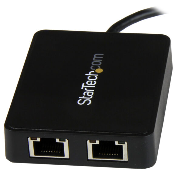 StarTech.com USB-C auf Dual-Gigabit Ethernet Adapter mit USB (Typ-A) Anschluss - Image 2