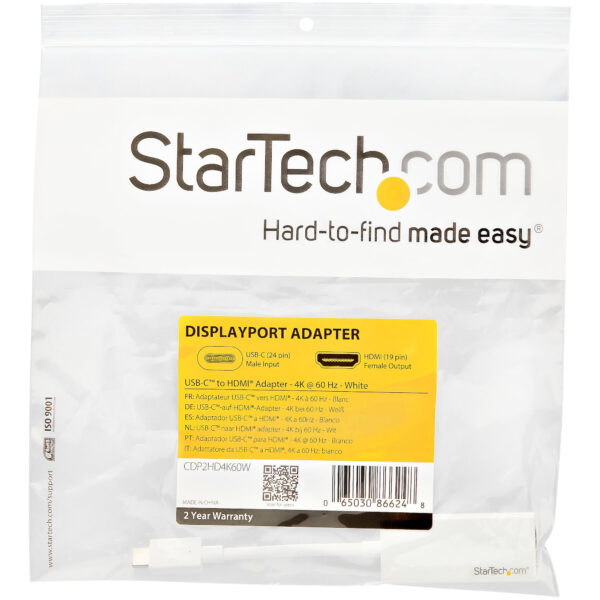 StarTech.com USB-C zu HDMI Adapter - 4K 60Hz - Weiß - Image 5