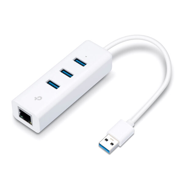 TP-Link 3-Port-USB3.0-Hub & Gigabit-Ethernet-Adapter - Image 2