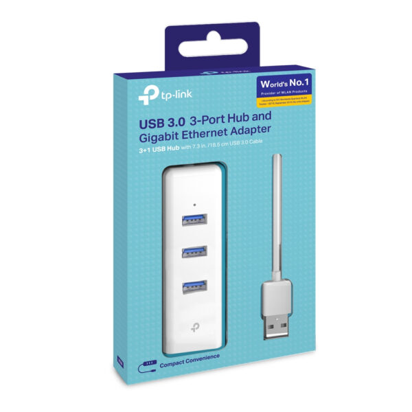 TP-Link 3-Port-USB3.0-Hub & Gigabit-Ethernet-Adapter - Image 4