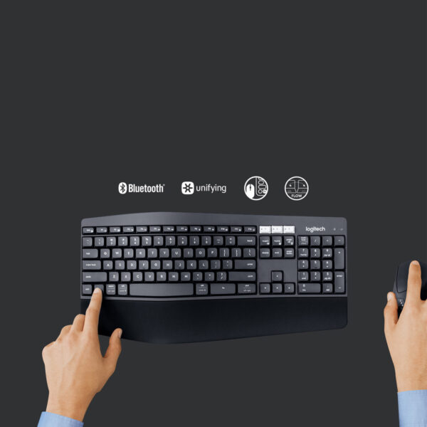 Logitech MK850 Performance Tastatur Maus enthalten Universal RF Wireless + Bluetooth QWERTZ Deutsch Schwarz - Image 6