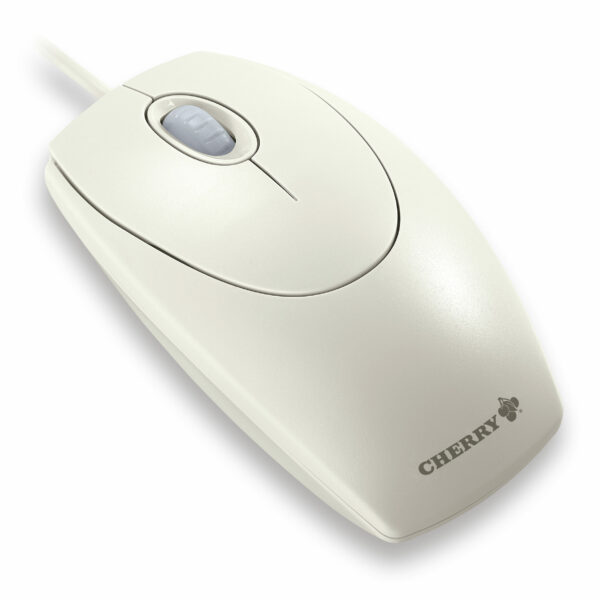 CHERRY WHEELMOUSE OPTICAL Kabelgebundene Maus, Hell Grau, PS2/USB