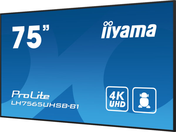 iiyama LH7575UHS-B1AG Signage-Display Digital Signage Flachbildschirm 190,5 cm (75") LCD WLAN 500 cd/m² 4K Ultra HD Schwarz Eingebauter Prozessor Android 11 24/7 - Image 7