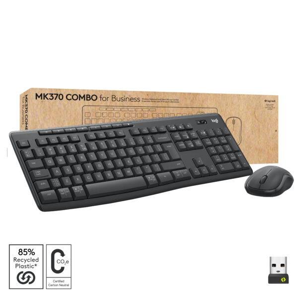 Logitech MK370 Combo for Business Tastatur Maus enthalten Büro RF Wireless + Bluetooth QWERTZ Deutsch Graphit - Image 2