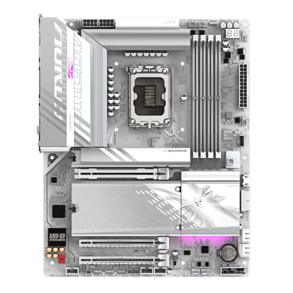 GIGABYTE Z890 AORUS ELITE WIFI7 ICE Mainboard - Unterstützt Intel Core Ultra (Serie 2) CPUs, 16+1+2 Phasen VRM, bis zu 8800MHz DDR5 (OC), 1xPCIe 5.0 + 3xPCIe 4.0, Wi-Fi 7, 2.5GbE LAN, Thunderbolt 4 - Image 2