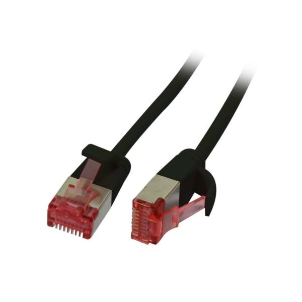 Patchkabel RJ45, CAT6 250Mhz, 0.15m schwarz, U/FTP, slimline rund d 3,6mm, Synergy 21