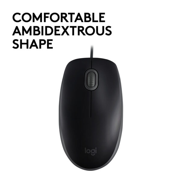 Logitech B110 Silent Maus Büro Beidhändig USB Typ-A Optisch 1000 DPI - Image 4