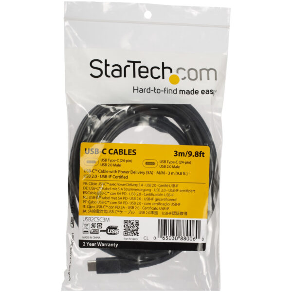 StarTech.com USB-C auf USB-C Kabel mit 5A Power Delivery - St/St - 3m - USB 2.0 - USB-IF zertifiziert - Image 5