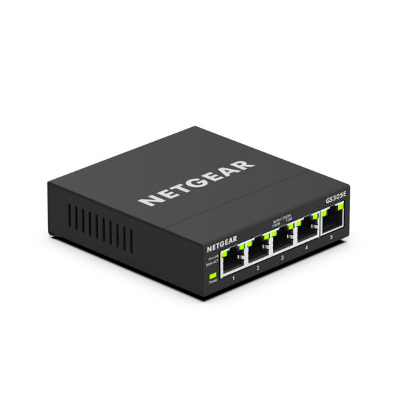 NETGEAR GS305E Managed Gigabit Ethernet (10/100/1000) Schwarz