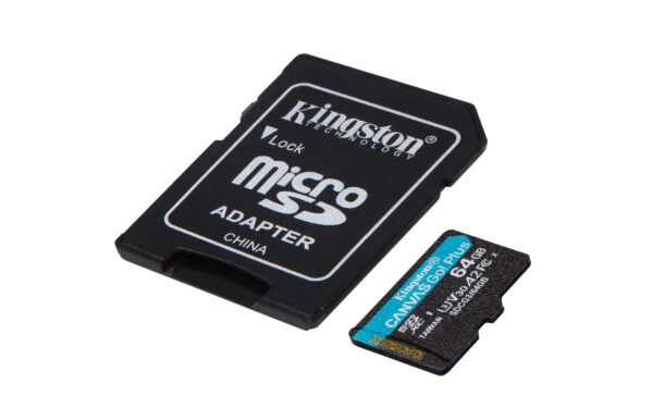 Kingston Technology 64GB microSDXC Canvas Go Plus 170R A2 U3 V30 Speicherkarte + Adapter - Image 2