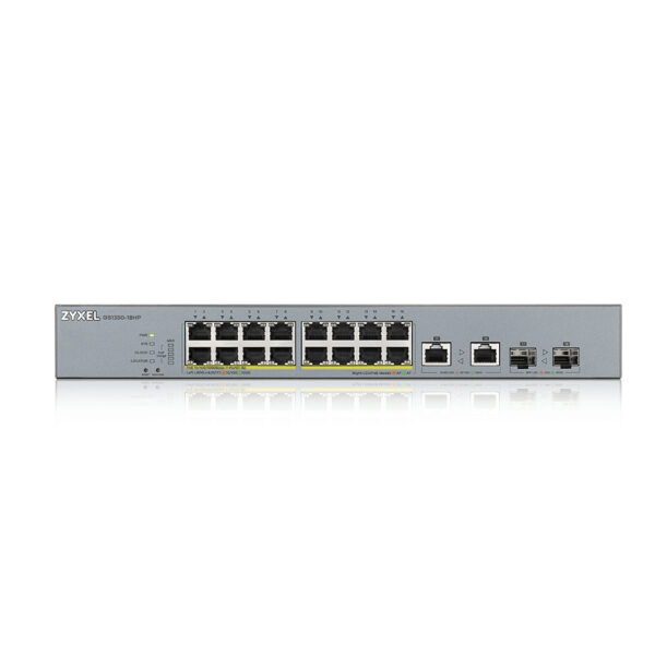 Zyxel GS1350-18HP-EU0101F Netzwerk-Switch Managed L2 Gigabit Ethernet (10/100/1000) Power over Ethernet (PoE) Grau - Image 2