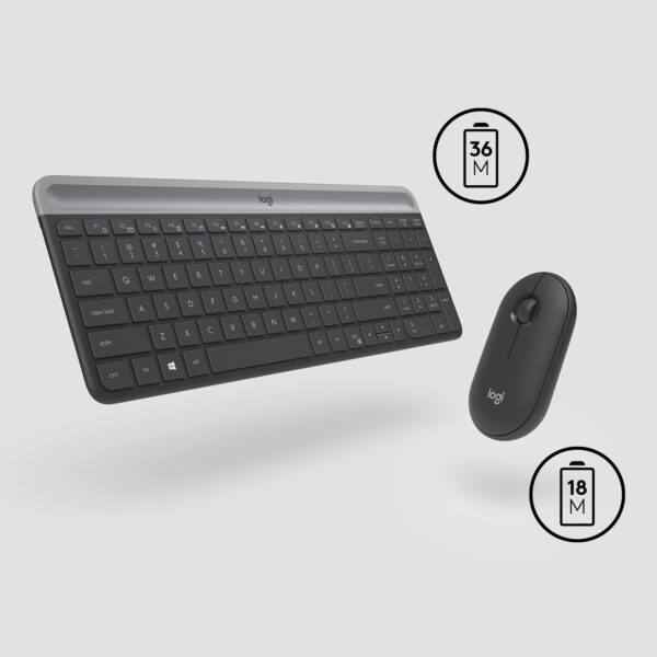 Logitech MK470 Tastatur Maus enthalten Universal RF Wireless QWERTY US International Graphit - Image 5