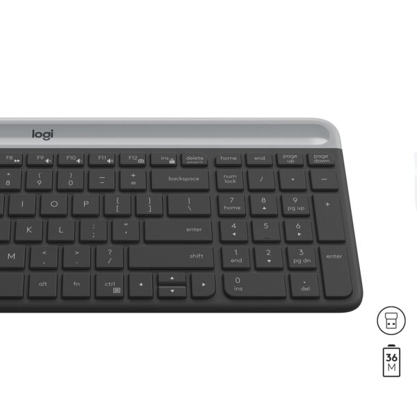 Logitech MK470 Tastatur Maus enthalten Universal RF Wireless QWERTY US International Graphit - Image 6