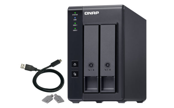 QNAP TR-002 Speicherlaufwerksgehäuse HDD / SSD-Gehäuse Schwarz 2.5/3.5"