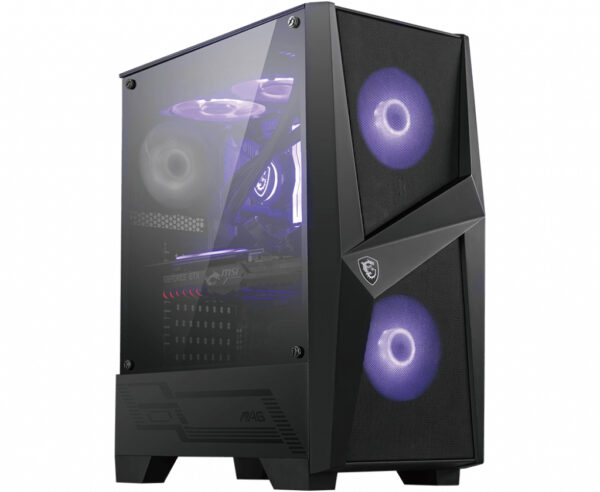 MSI MAG Forge 100M Midi Tower Schwarz, Transparent