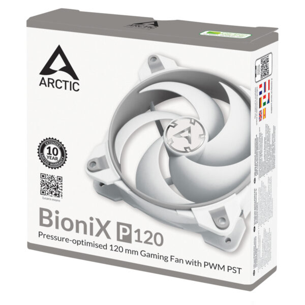 ARCTIC BioniX P120 (Grau/Weiß) – 120 mm PWM PST Gaming Lüfter optimiert für statischen Druck - Image 6