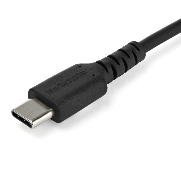 StarTech.com 2m USB-C Ladekabel - Langlebiges USB 2.0 Typ C zu USB C Datenübertragungs-/Schnellladekabel - TPE Mantel Aramidfaser M/M 60W Schwarz - Samsung S10 S20 iPad Pro MS Surface - Image 2