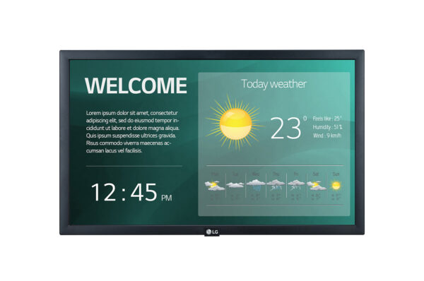 LG 22SM3G-B Signage-Display Digital Signage Flachbildschirm 54,6 cm (21.5") IPS WLAN 250 cd/m² Full HD Schwarz Eingebauter Prozessor 16/7