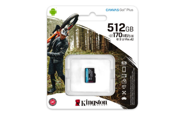 Kingston Technology 512GB microSDXC Canvas Go Plus 170R A2 U3 V30 Einzelpack ohne Adapter - Image 3