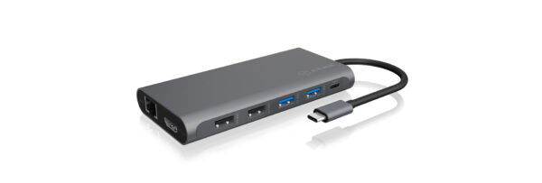 ICY BOX IB-DK4050-CPD Kabelgebunden USB 3.2 Gen 1 (3.1 Gen 1) Type-C Anthrazit