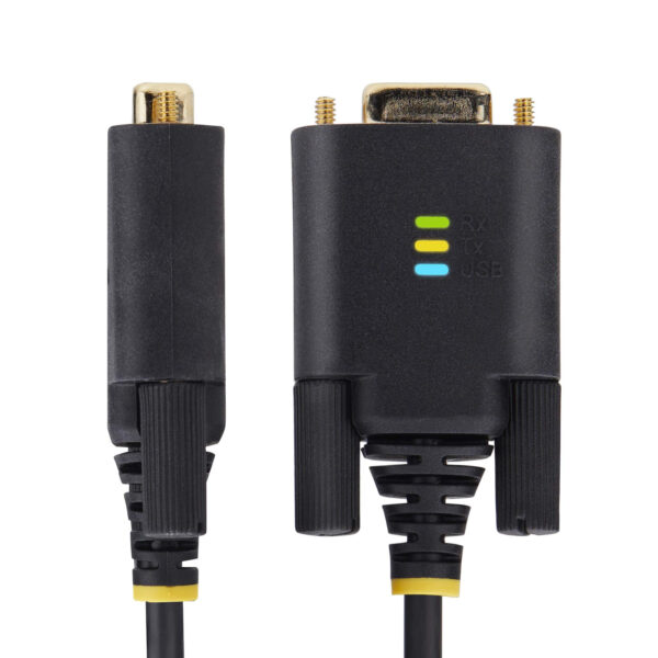 StarTech.com 2m USB Null Modem Kabel, USB Seriell Adapter, COM Retention, FTDI, USB RS232, Wechselbare DB9 Schrauben/Muttern, Nullmodemkabel auf USB, Win/macOS/Linux - Image 2