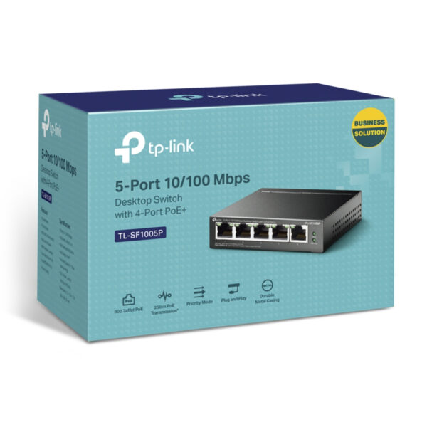 TP-Link 5-Port 10/100Mbps Desktop Switch mit 4-Port PoE+ - Image 4