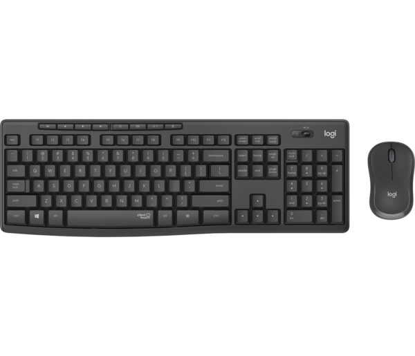 Logitech MK295 Silent Wireless Combo Tastatur Maus enthalten Büro USB QWERTZ Deutsch Graphit