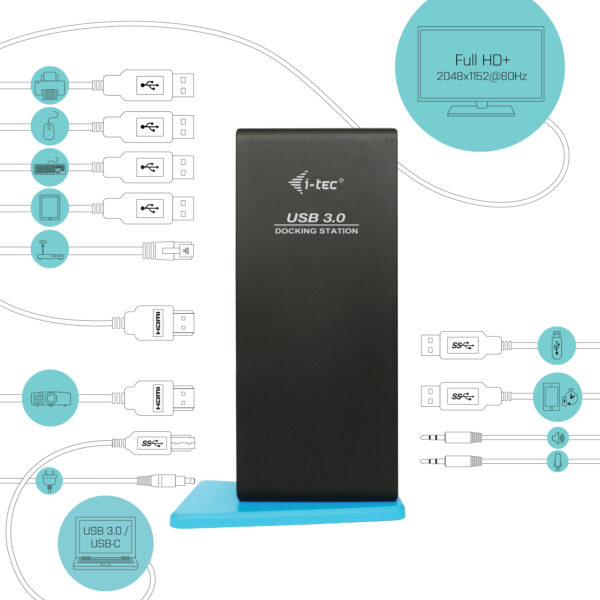 i-tec USB 3.0/USB-C Dual HDMI Docking Station - Image 3