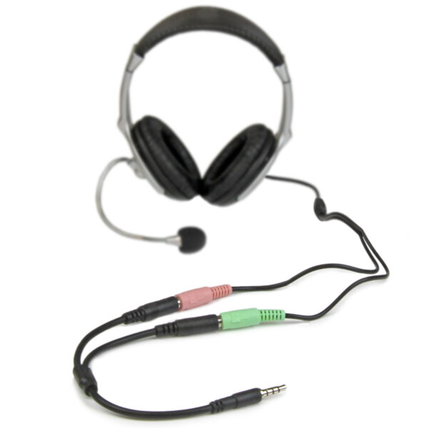 StarTech.com 3,5mm Klinke Audio Y-Kabel - 4 pol. auf 3 pol. Headset Adapter für Headsets mit Kopfhörer / Microphone Stecker - St/Bu - Image 4